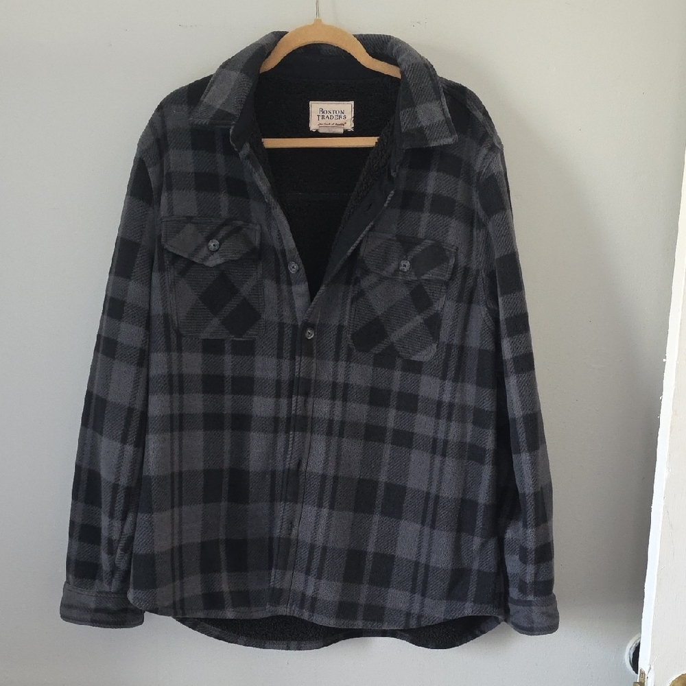 Boston Traders Black and Gray Cabincore Fleece  Jacket XL